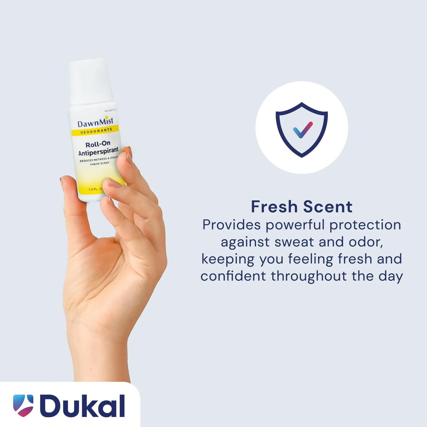 Dukal RD15 DawnMist Roll on Antiperspirant & Deodorant, Fresh Scent, Travel Size, 1.5oz, 20 pack Beauty and Personal Care DawnMist