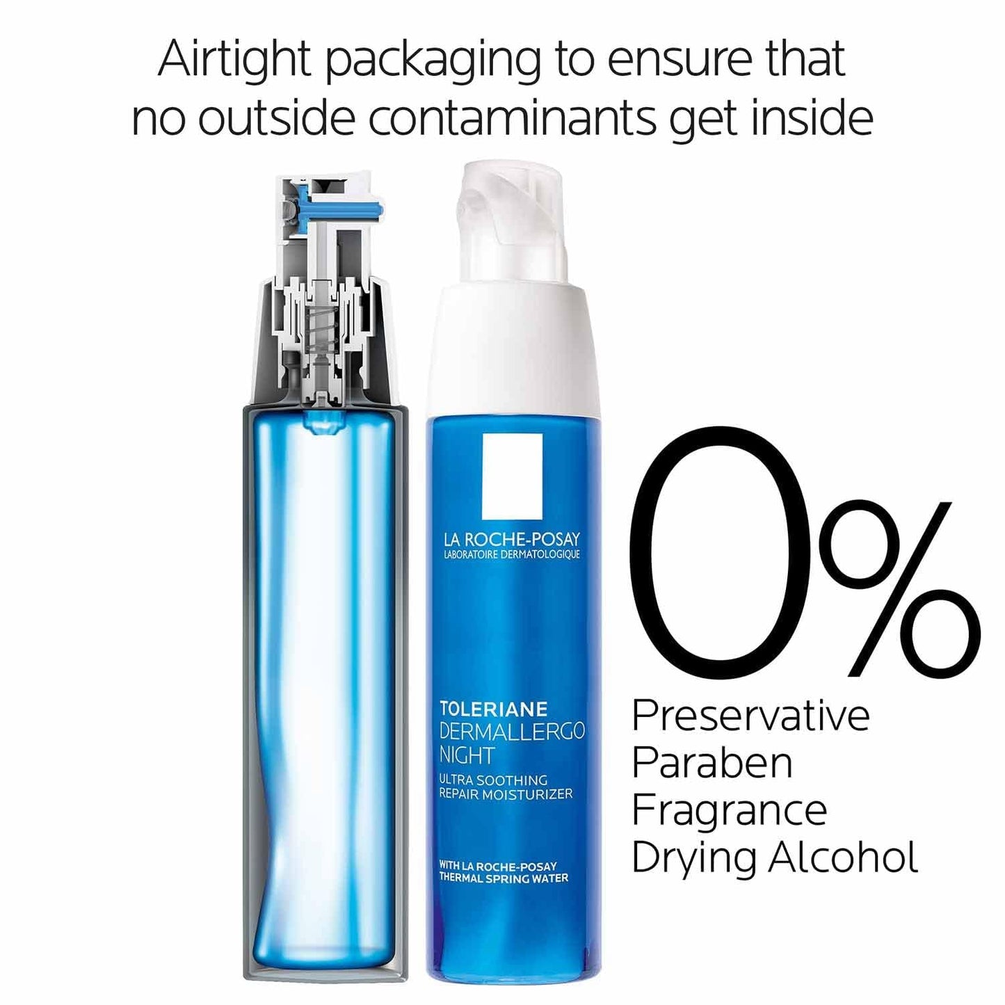 La Roche-Posay Toleriane Dermallergo Night Cream for Face, Intense Soothing Moisturizer with Vitamin E, Allergy Tested, for Sensitive Skin, Formerly Beauty and Personal Care La Roche-Posay