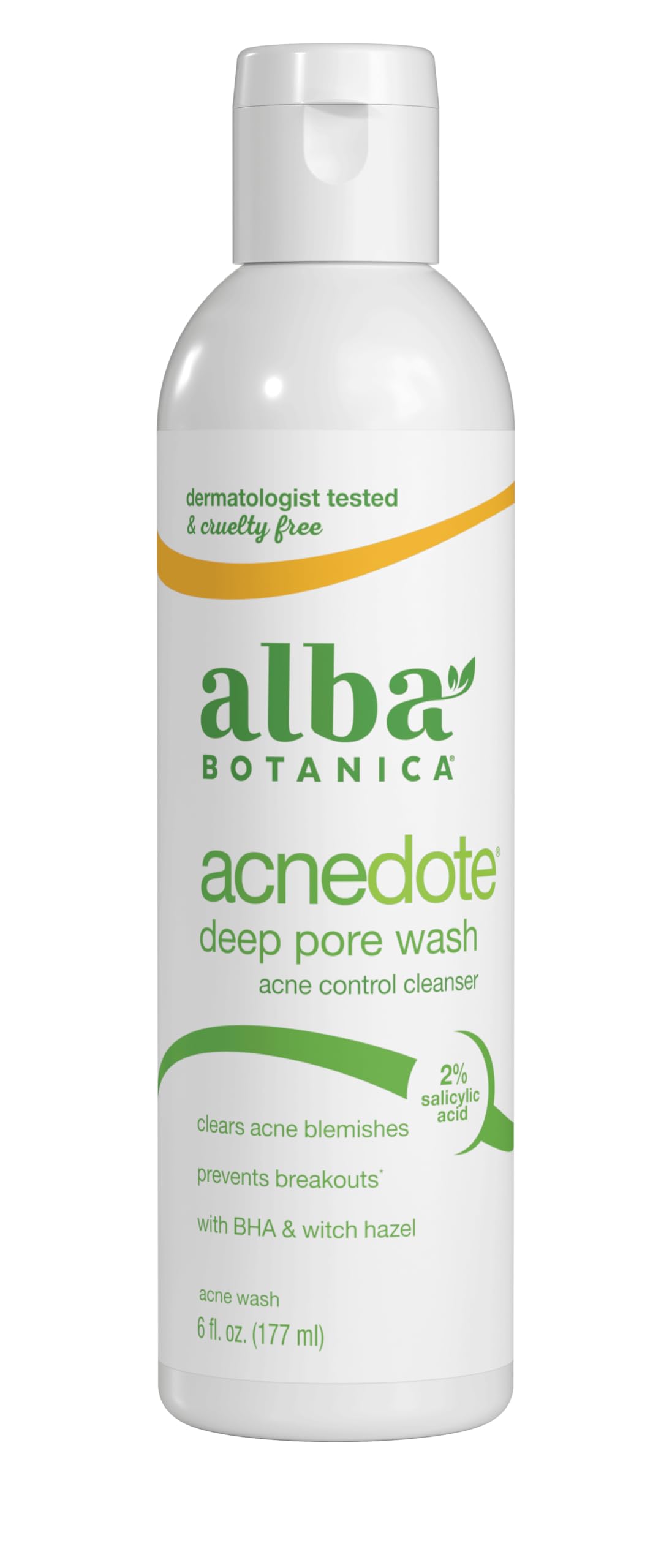 Alba Botanica Acnedote Maximum Strength Deep Pore Wash, 6 Oz (Packaging May Vary) Beauty and Personal Care Alba Botanica Default Title