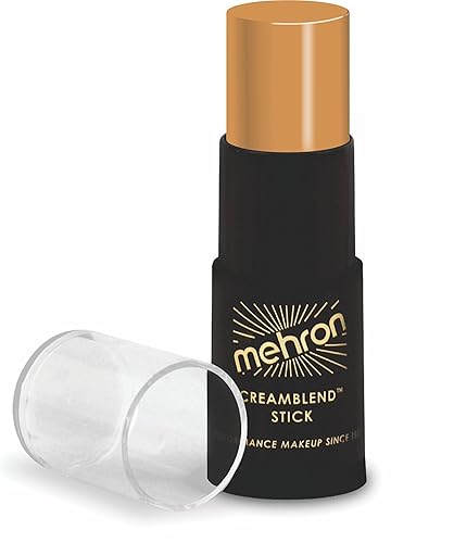 Mehron Makeup CreamBlend Stick | Face Paint, Body Paint, & Foundation Cream Makeup | Perfect for Halloween .75 oz (21 g) (Medium Dark 0)