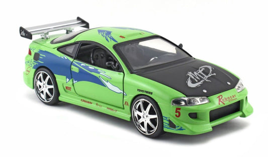 Jada Fast & Furious 1:24 Brian's Mitsubishi Eclipse Die-cast Car, Toys for Kids and Adults