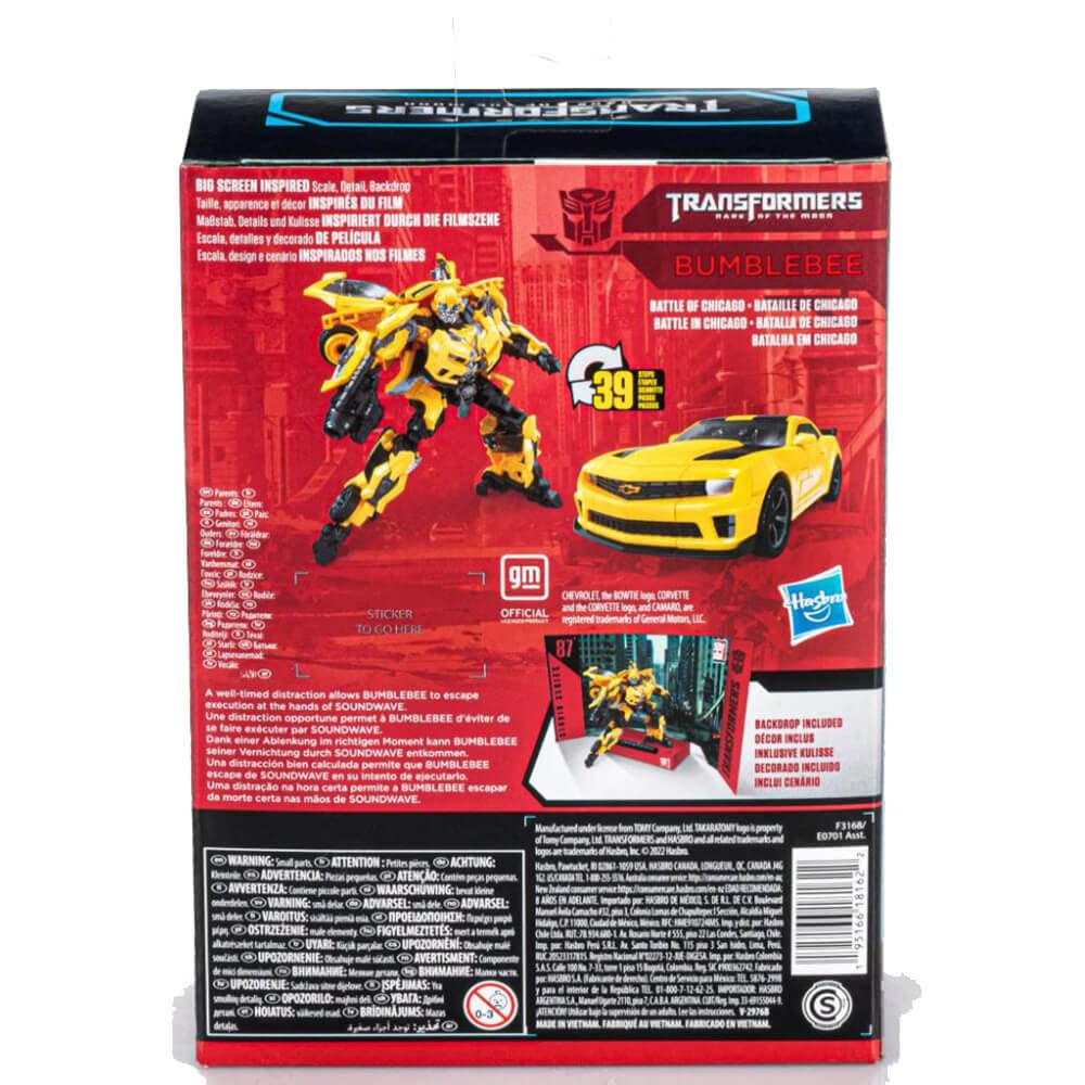 Transformers Toys Studio Series 87 Deluxe Class Dark of The Moon Bumblebee Action Figure - Ages 8 and Up, 4.5-inch, Multicolored
