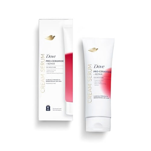 Dove Body Cream Serum Pro-Ceramide + Repair for Rough, Extremely Dry Skin, with Hyaluronic Acid, Niacinamide and Natural Moisturizing Factors Lotion