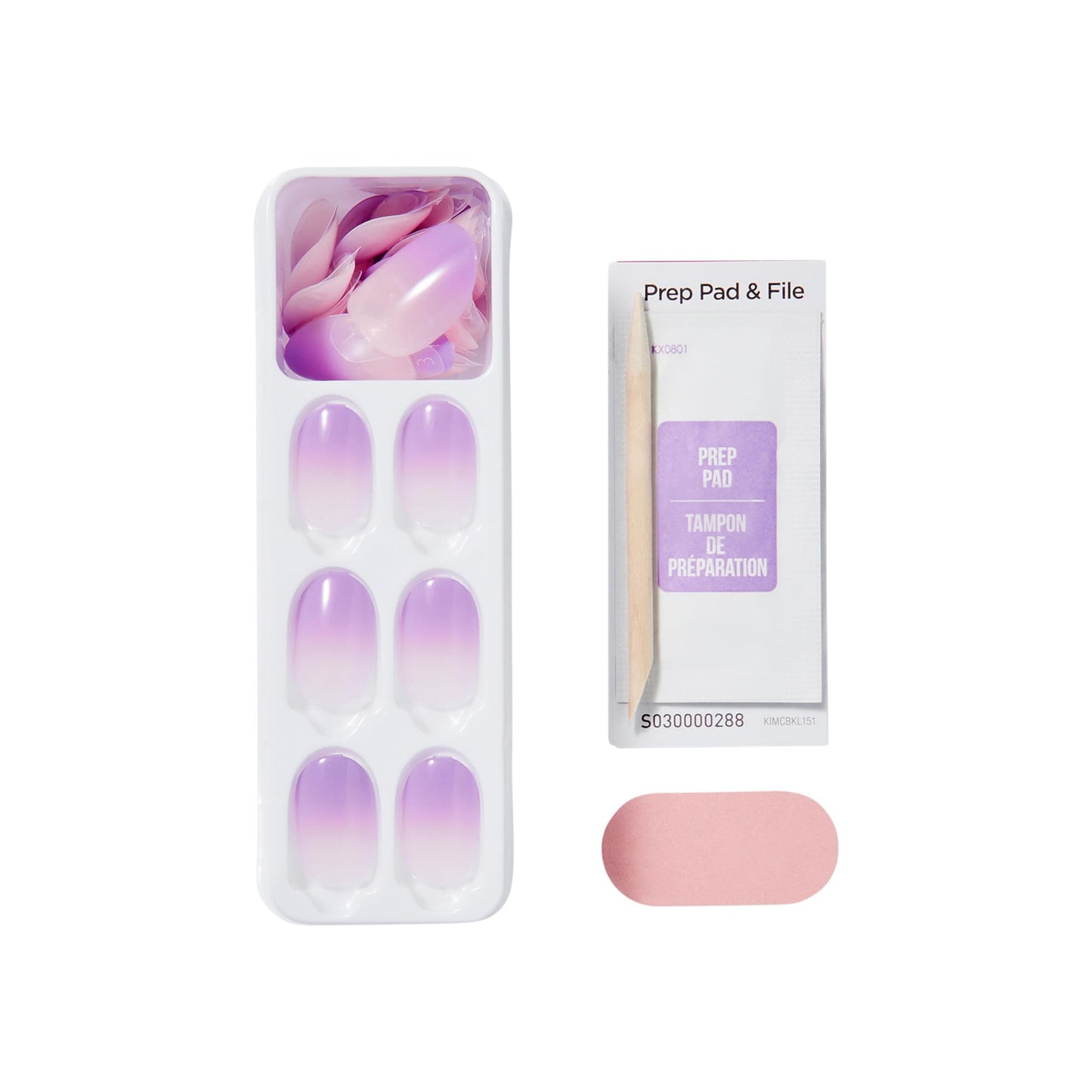 Impress Color Ombre Press On Nails, 'Take A Chance', Purple, Short Oval, PureFit Technology, Patented Super Hold Adhesive, Chip Proof, Smudge Proof Beauty & Personal Care imPRESS