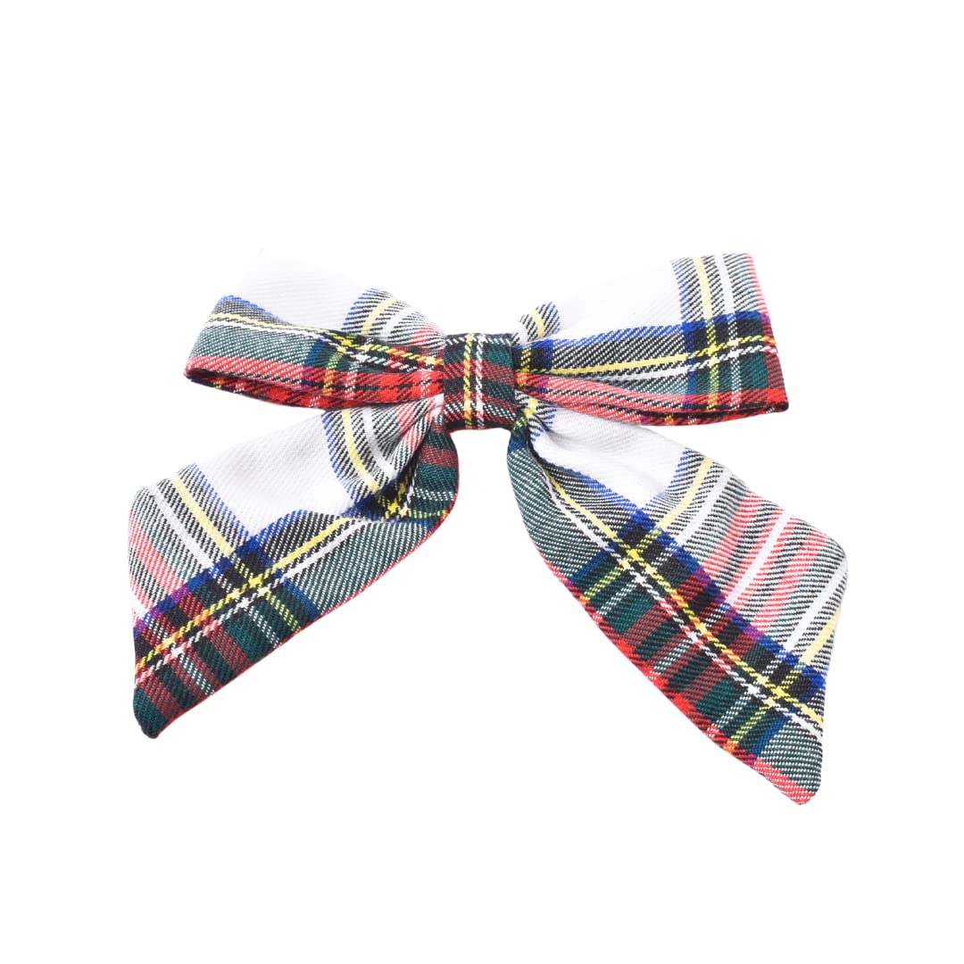 Bellefixe Christmas Bow Hair Clip | Women and Girls | Tartan Plaid Bow Clip (Nutcracker)