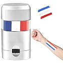 1 Set Blue White Red Stick Face Paint, Patriotic 4th of July Face Paint, Flag Face Paint, Stripe Fan Brush Stick for Cosplay, Party, Sports Makeup