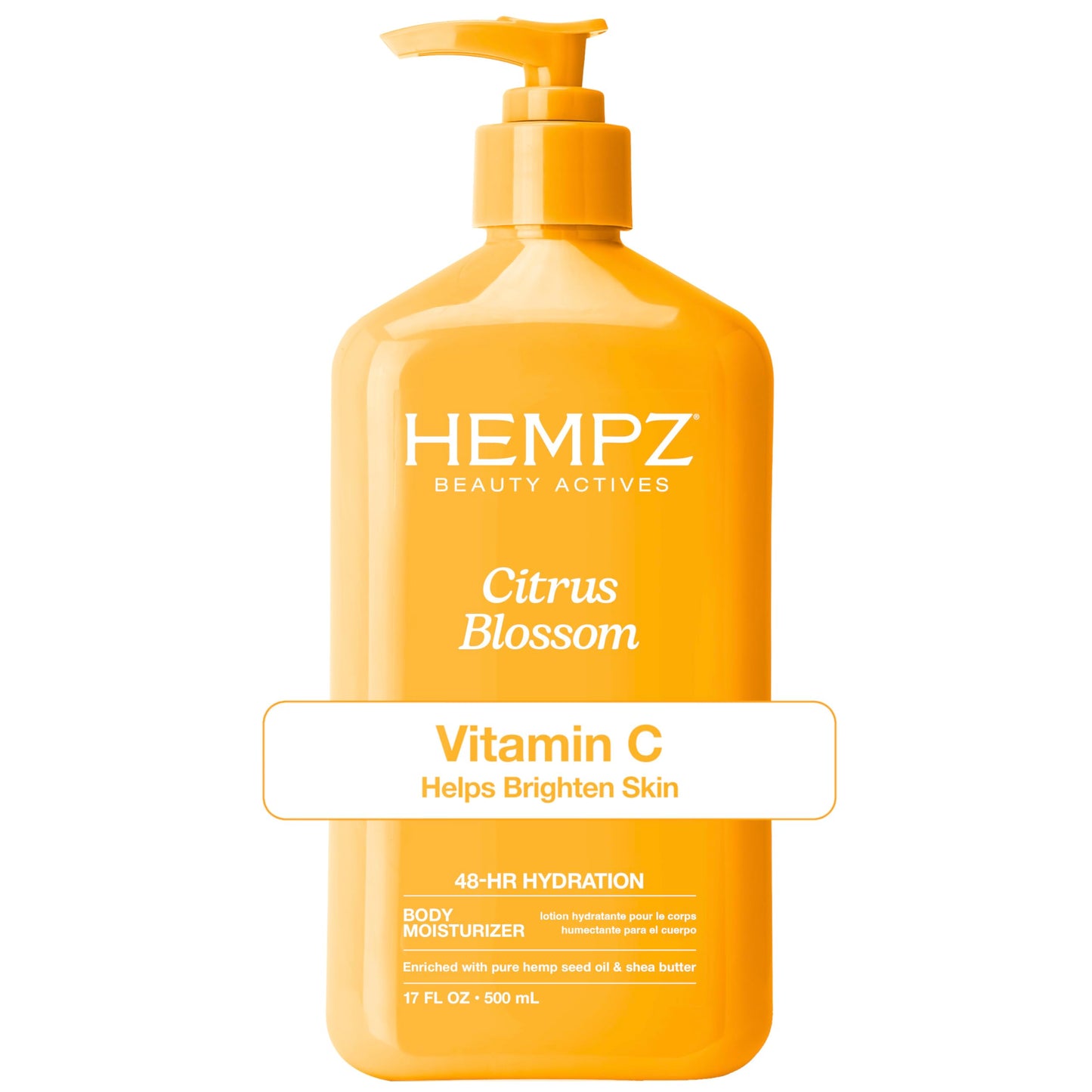 Hempz Body Lotion - Citrus Blossom Limited Edition Daily Moisturizing Cream with Vitamin C, Shea Butter, Aloe, Orange Extract, Hemp Seed Oil Body