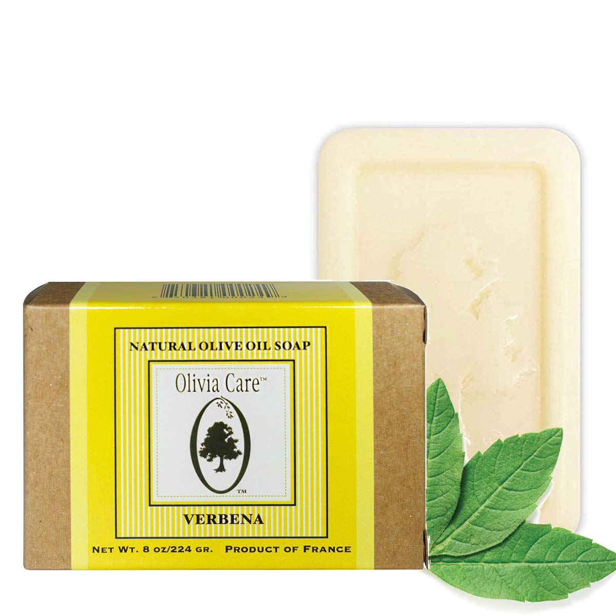 Olivia Care Premium Verbena Bath & Body Bar Soap | Organic, Vegan & Natural | Olive Oil | Repairs, Hydrates, Moisturizes & Deep Cleans | Good