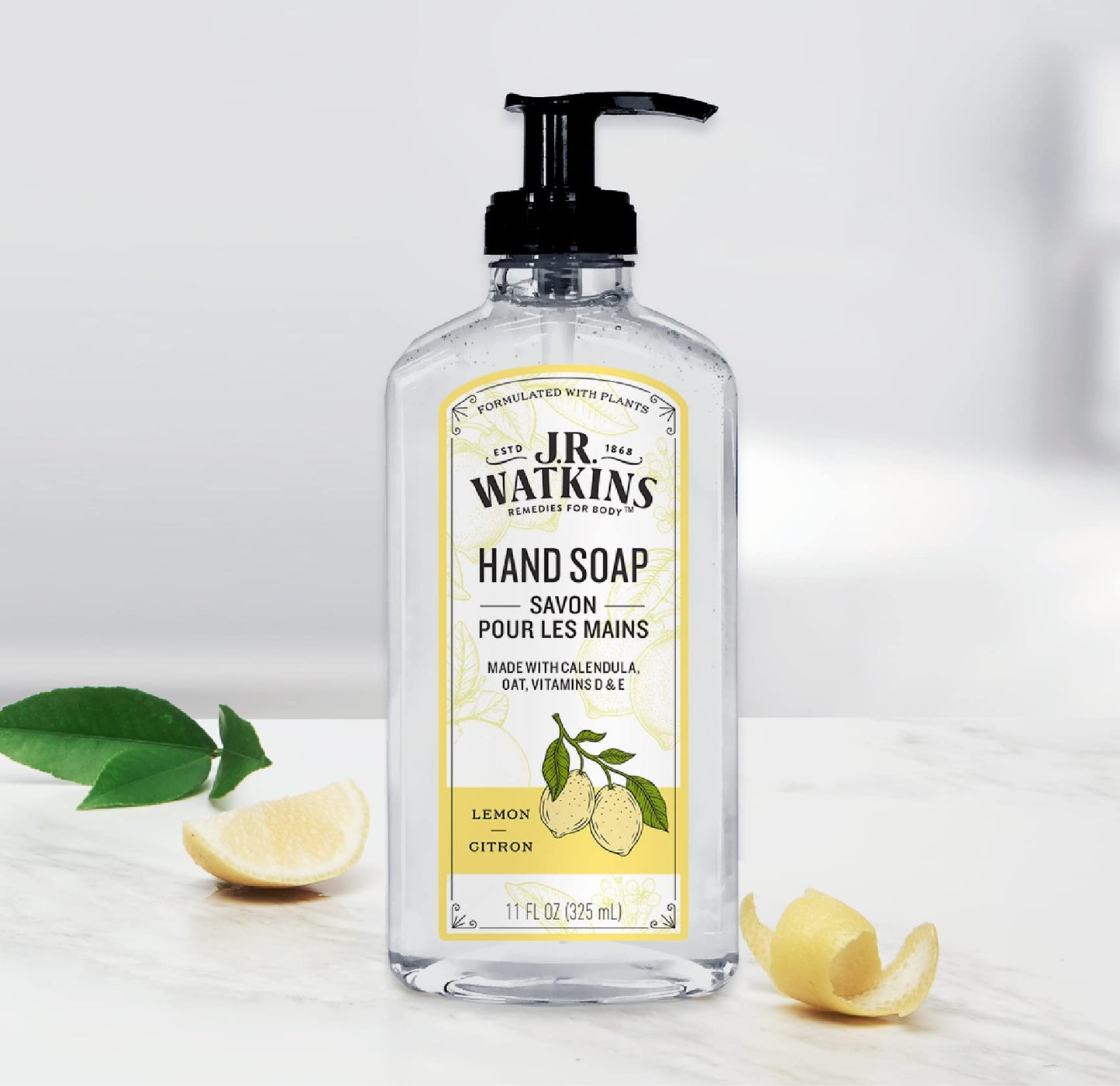 J.R. Watkins Gel Hand Soap, 3 Pack of 11 Fl Oz, Lemon Scent Beauty and Personal Care J.R. Watkins
