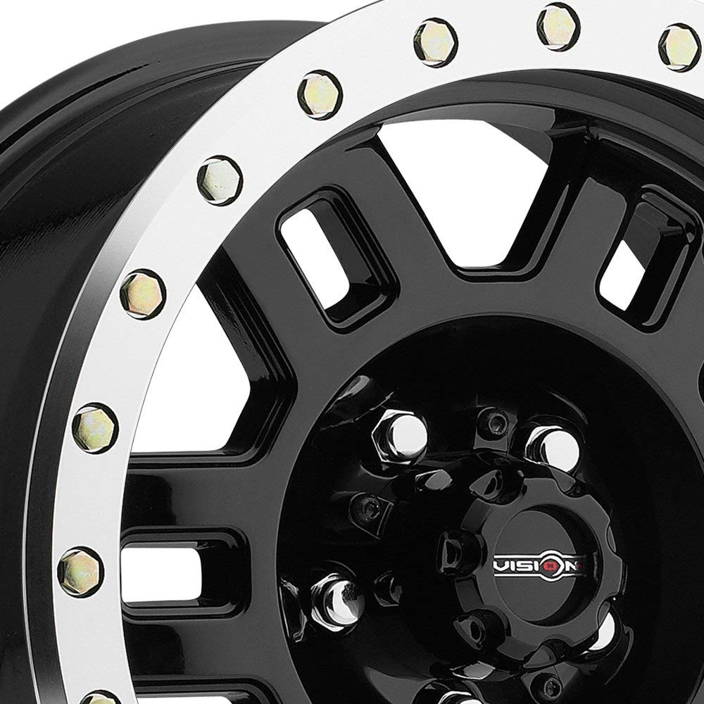 VISION 398 Manx Gloss Black Machined Lip 17X8.5