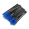 50 Pcs Disposable Mini Eyelash Eye Lash Makeup Brush Mascara Wands Applicator Blue