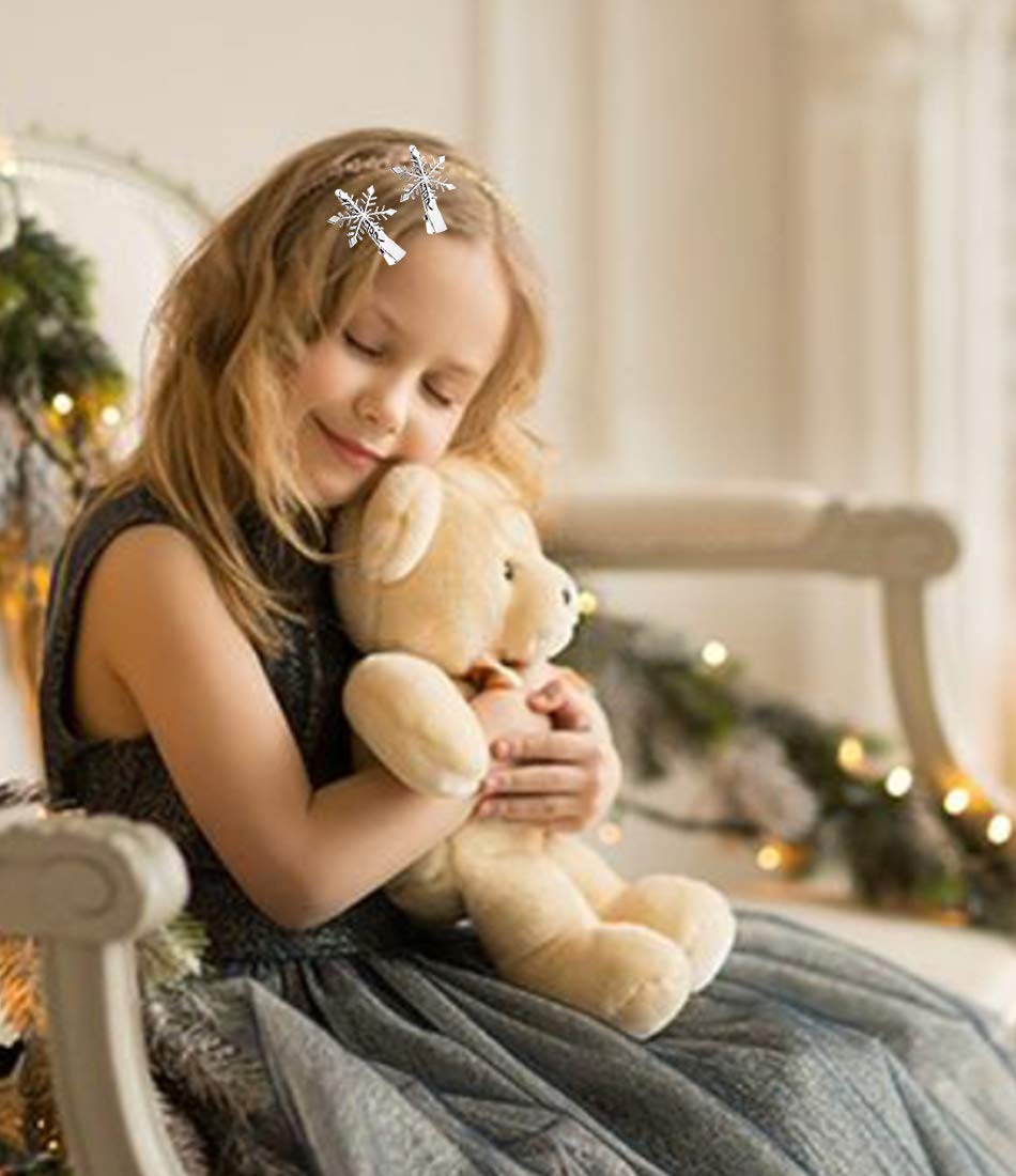 NVENF 6PCS Christmas Hair Clips for Women Holiday Rhinestone Snowflake Hair Clip Christmas Hair Accessories Festive Party Gifts (6PCS Snowflake A)