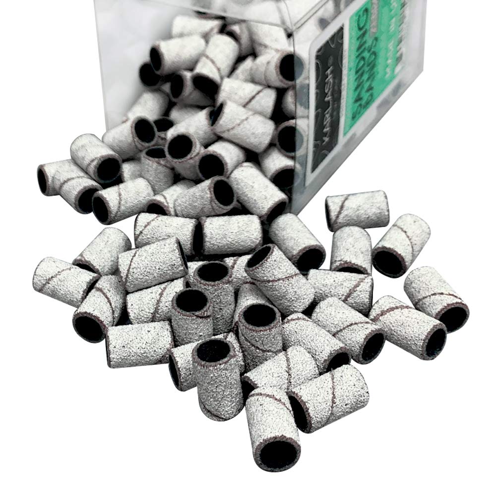 Karlash Professional Nail Sanding Bands Zebra Medium Grit File + Free 2 Mandrel (1 Pack)