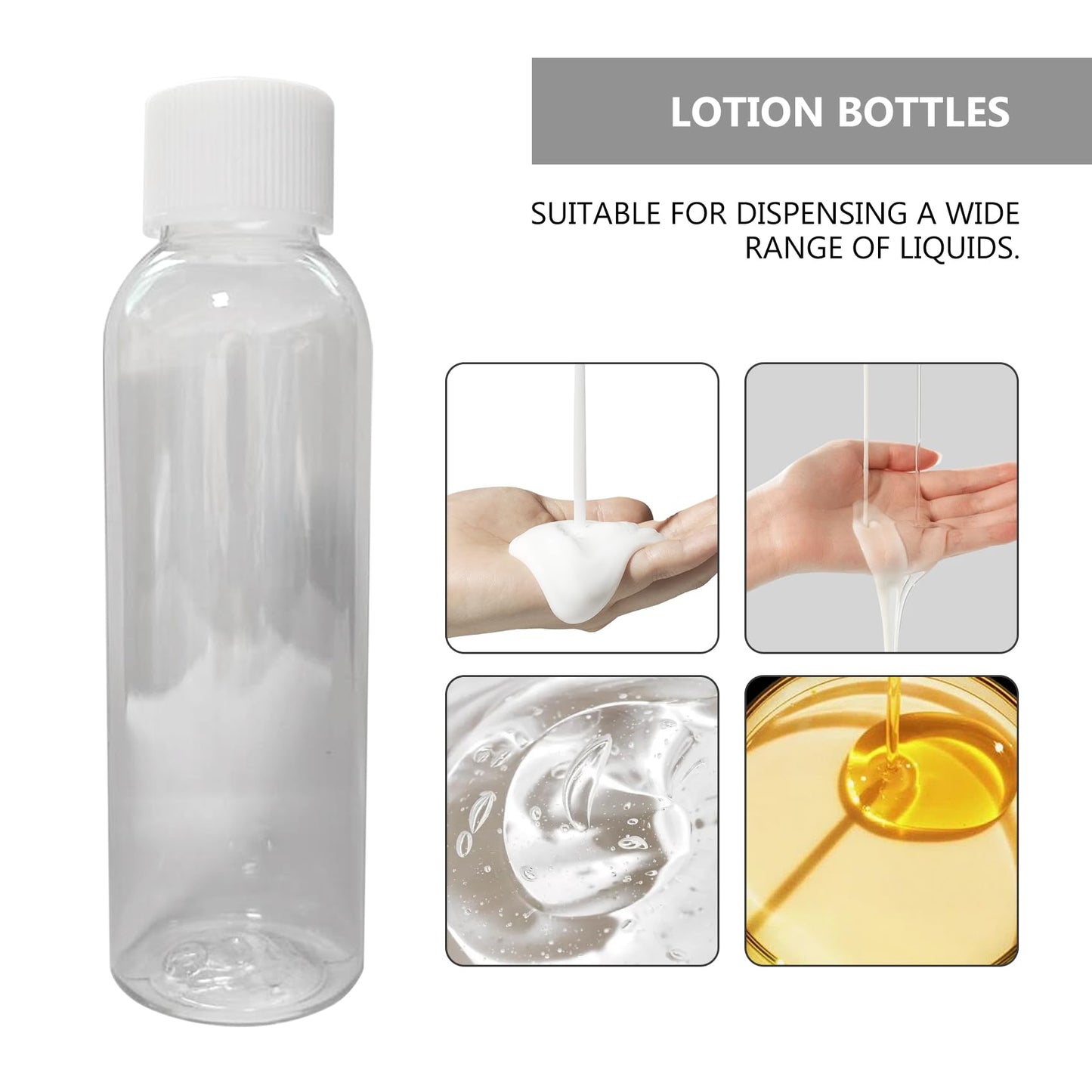 Soft 'N Style Empty Travel Size Bottles Set Plastic Travel Size Empty Bottles, Set of 7 Refillable Cosmetic Container Toiletry Bottles Set or Lotion