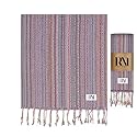 Refinery No. 1 Turkish Beach Towel, Nomad Weave, Oversized Quick Dry Lightweight, Sand Free, Pool and Swim Towel (Purple)