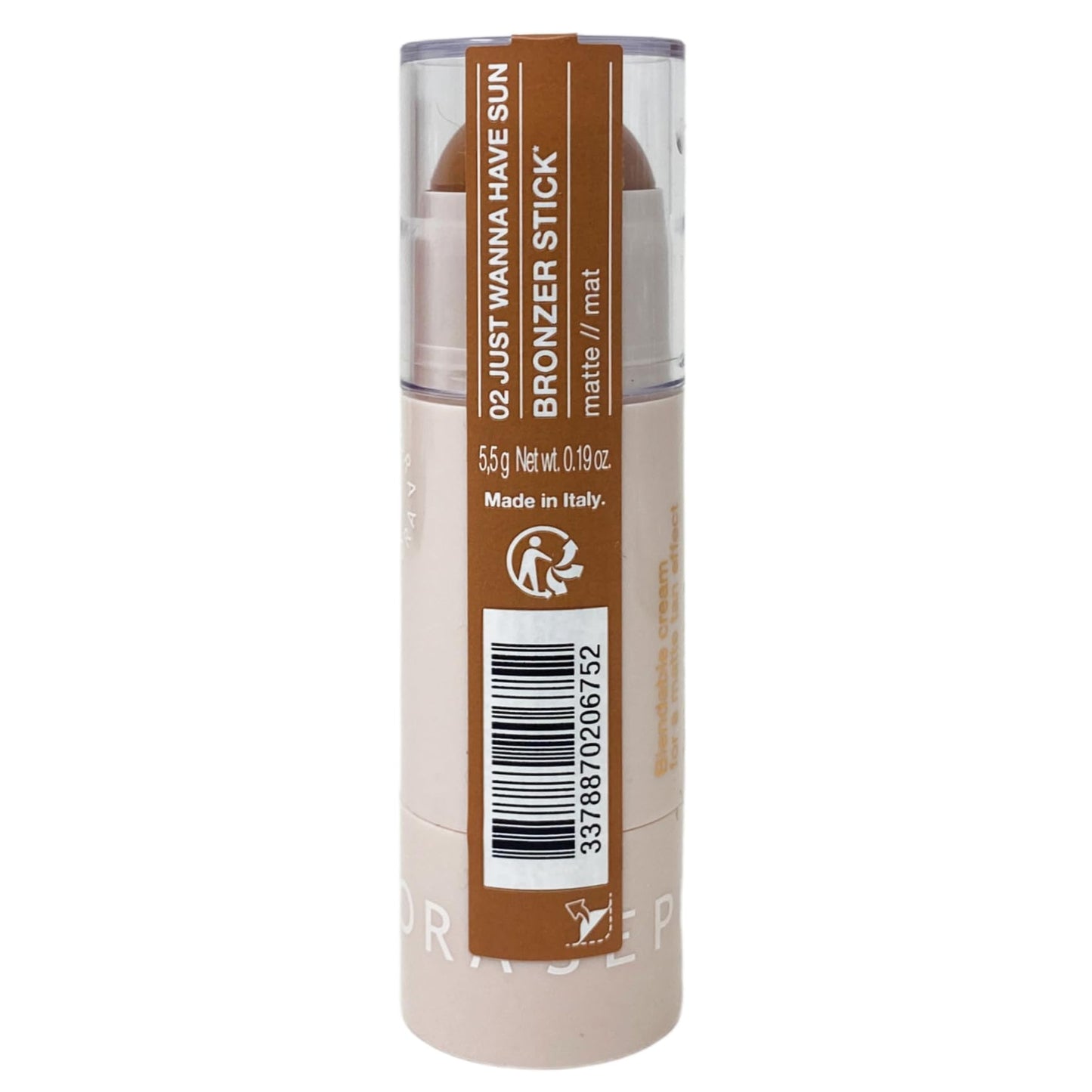 Sephora Collection Cream Bronzer Stick - 02 Just Wanna Have Fun (light-medium bronze w/neutral-warm undertones), 5.5 g / 0.19 oz