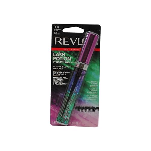 Revlon Lash Potion By Grow Luscious Waterproof Volume and Length Mascara, Blackest Black, 0.34 Ounce
