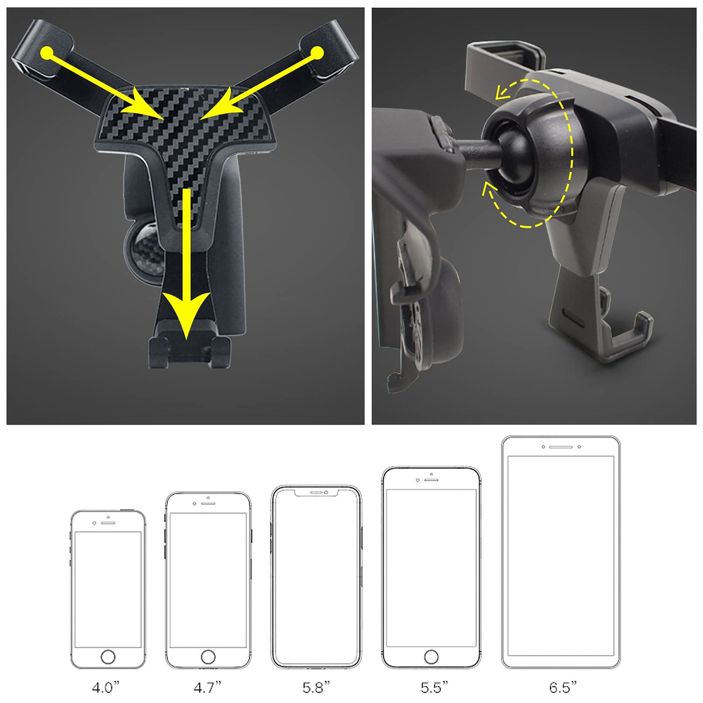 ITrims Car Phone Holder for Ford F-150 F150 2015-2020, Car Air Vent Cell Phone Holder Cradles Mount Compatible for iPhone 11 pro/XS/XR/X/8/7, Galaxy…