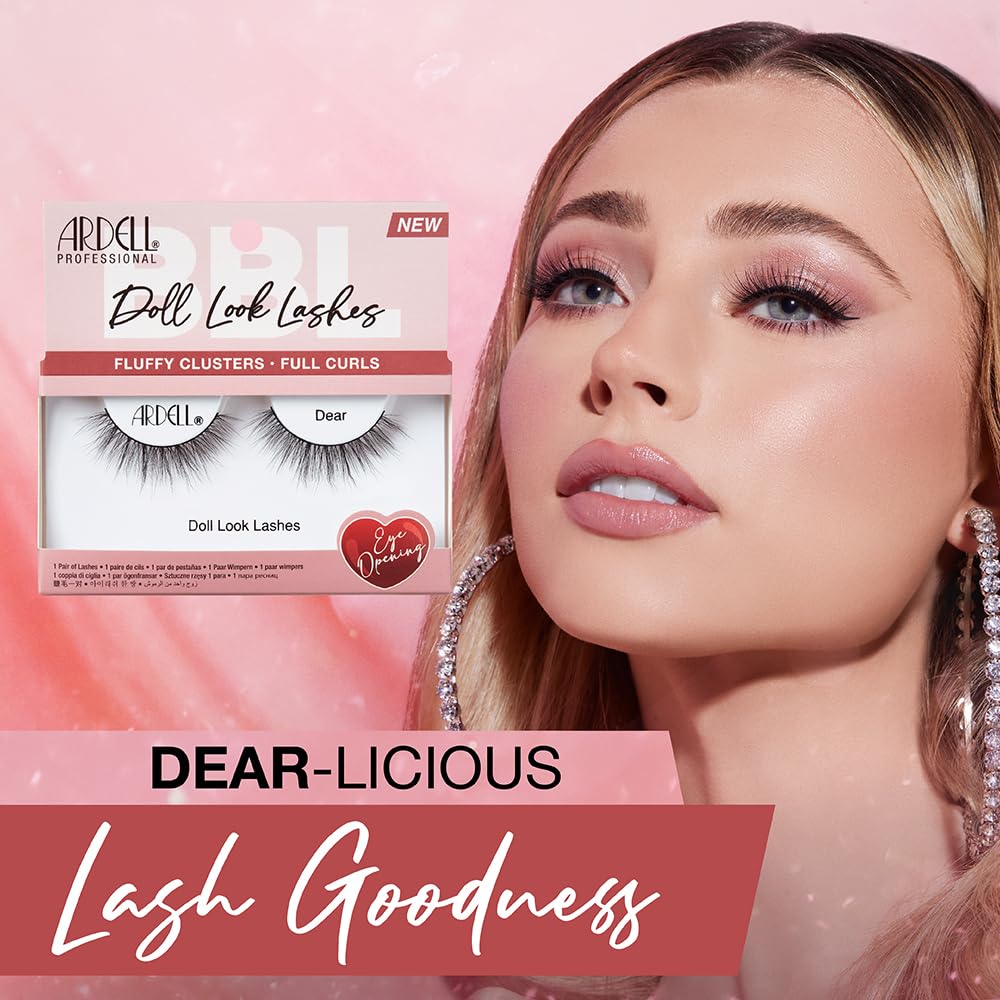Ardell Doll Lashes Dear - Natural Look False Eyelashes for Dramatic Eye Look, 1 Pack