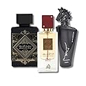 Lattafa Perfumes Bade'e Al Oud For Glory, Maahir Black & Ana Abiyedh Rouge EDP-100ml(3.4 oz)
