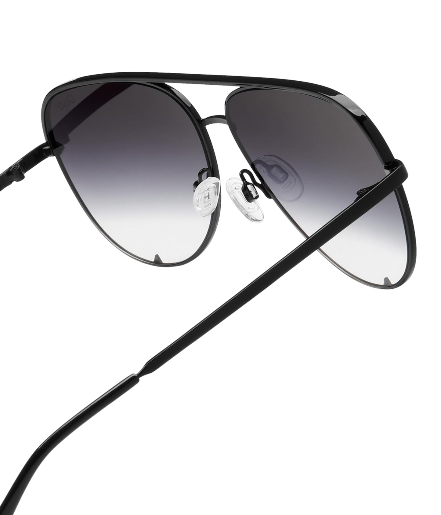 QUAY - Sunglasses For Men & Women, Oversized Aviator Shades, UV Protected Lenses (High Key Large, Black/Fade)