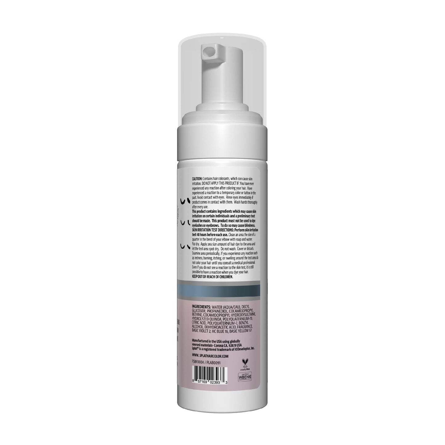 Splat Brilliant Toning Foam, Titanium, 5 oz., Hair Toner Lasts Up to 10 Washes, Weightless Conditioning Foam Increases Vibrancy and Shine, Vegan