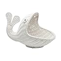 KOUBOO Rattan Whale Storage Basket, Wicker Storage Bin, Whale shaped, Bedroom Basket, Ocean Themed Basket, Home Organizer, White