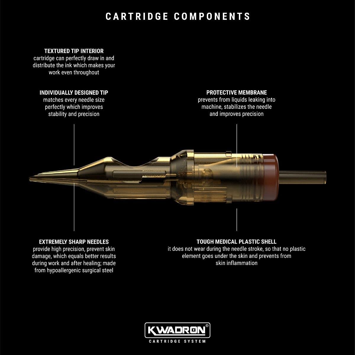 Kwadron Tattoo Needle Cartridge, Box of 20, Sublime Curved Mag Shaders #10 Long Taper - 15 Curved Mag #10 Long Taper - 30/15SEMLT-SUB Beauty and Personal Care Kwadron