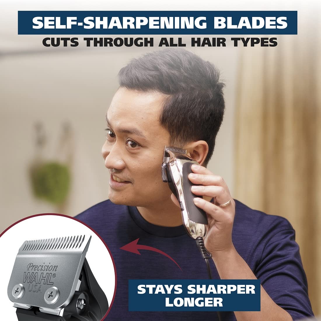 Wahl USA Chrome Pro Corded Clipper Complete Haircutting Kit for Men - Powerful Total Hair Clipping, Beard Trimming, & Grooming - Model 3024635 Beauty and Personal Care Wahl