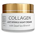 Dead Sea Collection Moisturising Night Face Cream with 3X Collagen - Anti Aging Nourishing Facial Moisturiser with Dead Sea Minerals and Vitamin E