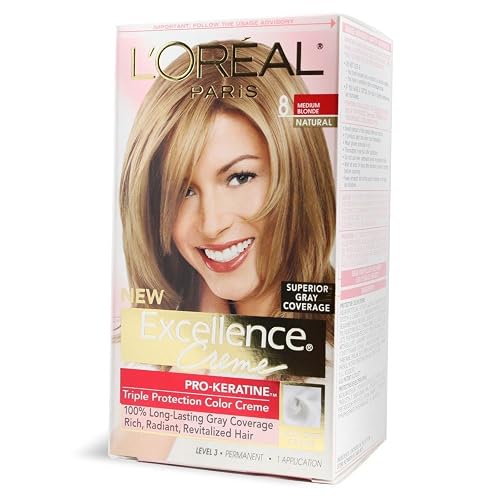 L’Oreal ParisExcellence Creme Hair Color #8 Medium Blonde 1 Application - Pack of 3
