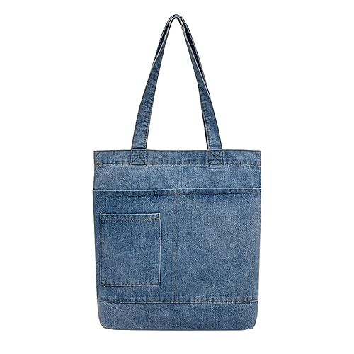 Women's denim wallet, casual handbag, crossbody shoulder bag, girl tote canvas bag (Style 2 Light Blue,One Size)