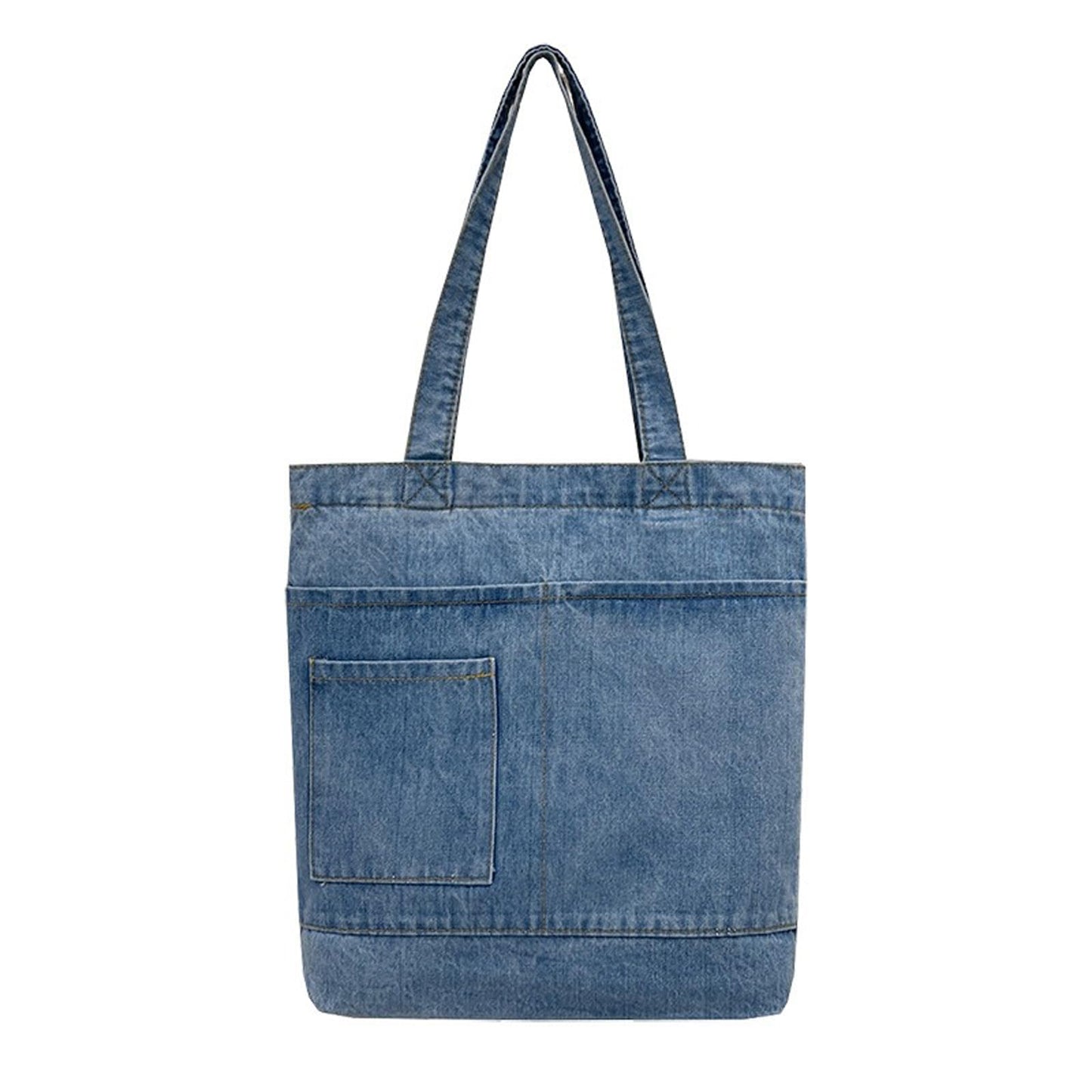 Women's denim wallet, casual handbag, crossbody shoulder bag, girl tote canvas bag (Style 2 Light Blue,One Size)