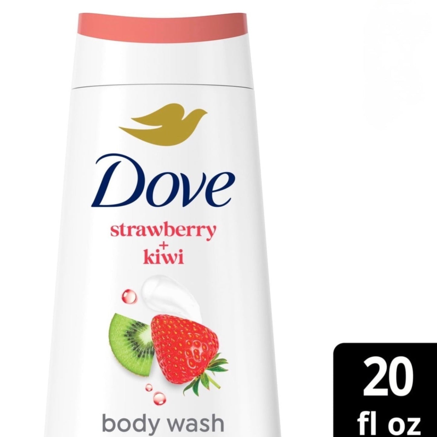 Dove Limited Edition Strawberry + Kiwi Body Wash, 24hr Renewing MicroMoisture, 20 Fl Oz, 2 Pack