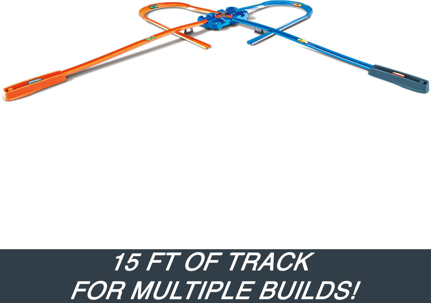 Hot Wheels Toy Car Track Builder Playset, Deluxe Stunt Box with 25 Component Parts & 1:64 Scale Vehicle (Amazon Exclusive)
