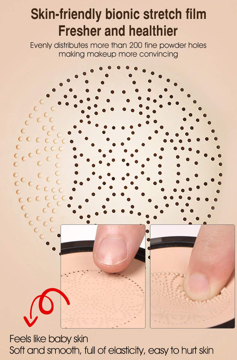 Aooba Air Cushion CC Cream Moisturizing Concealer Mushroom Head Brush Waterproof Makeup Foundation Moisture BB Cream for Women Girls (flower)