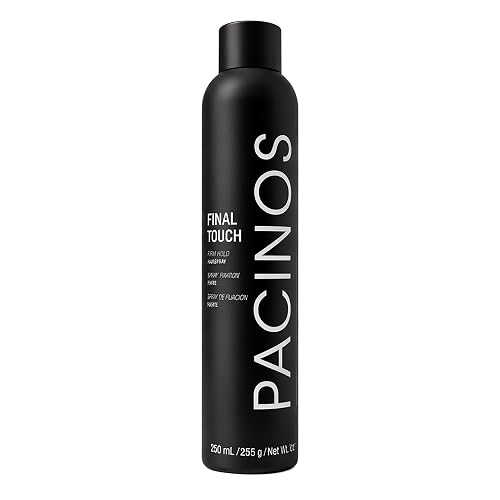 Pacinos Final Touch Hairspray - Anti-Frizz, Firm Hold, Flexible, Fast Drying and Flake Free Aerosol - Add Volume, Texture and Strength to your