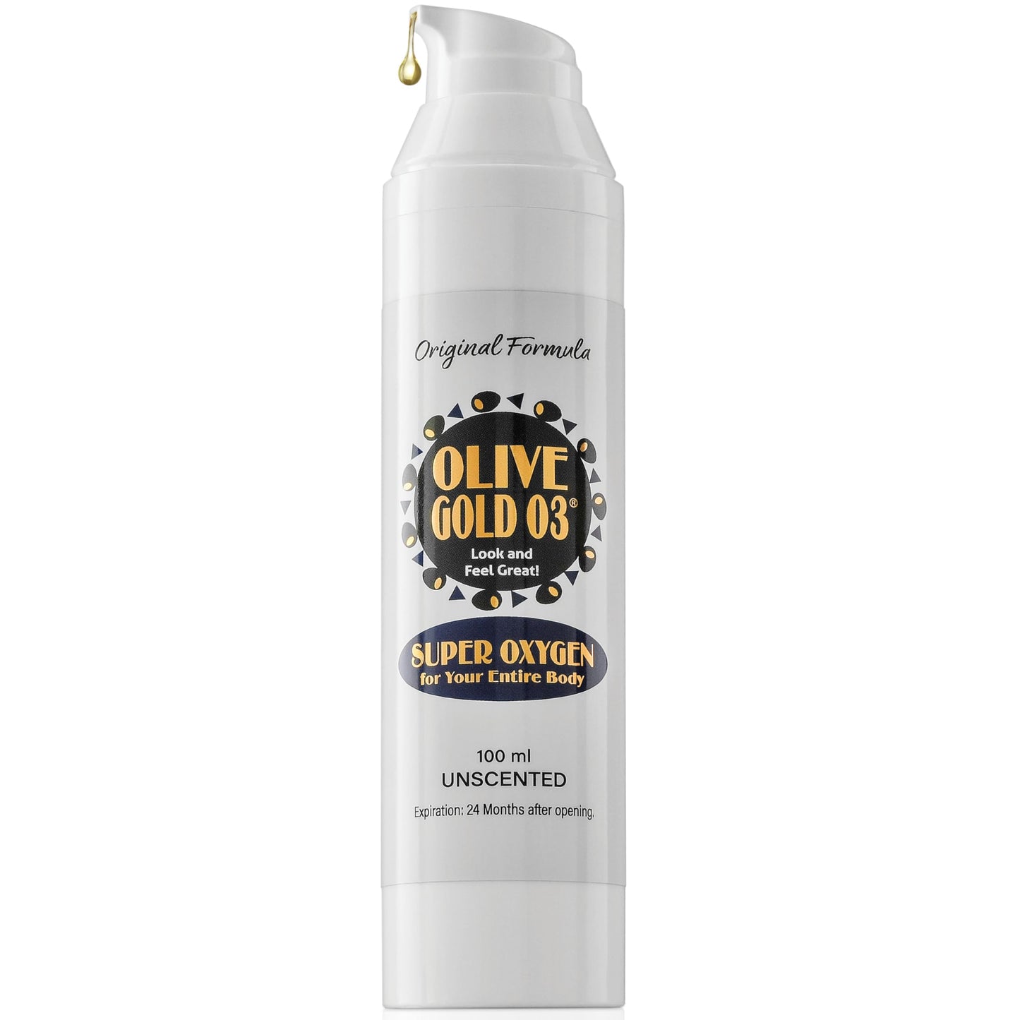Olive Gold O3 Skin Care Lotion - Ozonated Olive Oil Moisturizer for Face & Body, Natural Hydration & Anti-Aging Support (4oz)