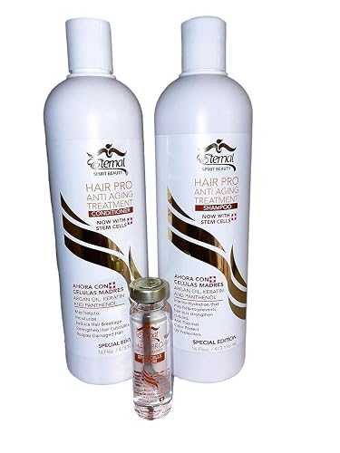Eternal Hair Pro Anti Aging Treatment Shampoo and Conditioner Stem Cells Serum