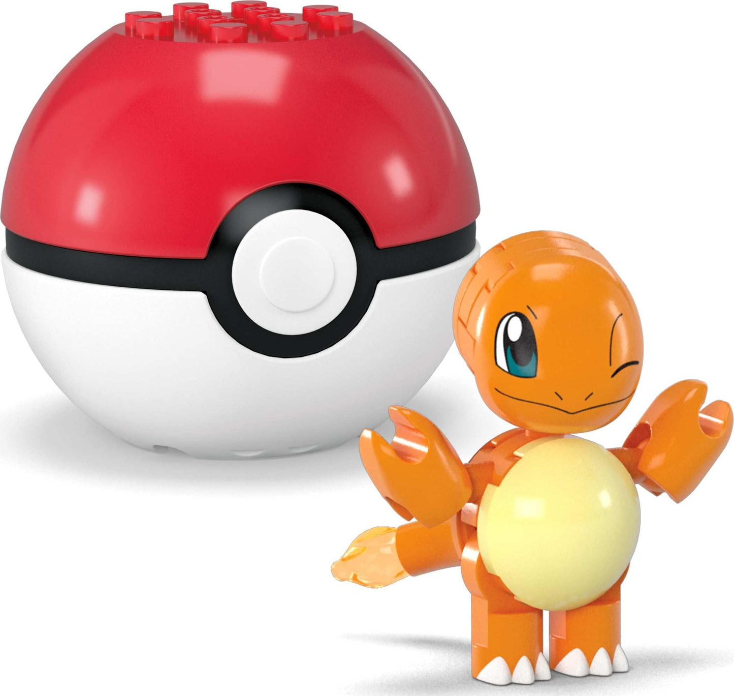 MEGA Pokémon Action Figure Building Toys Set, Poké Ball 2-Pack, Charmander and Eevee with 40 Pieces, for Kids
