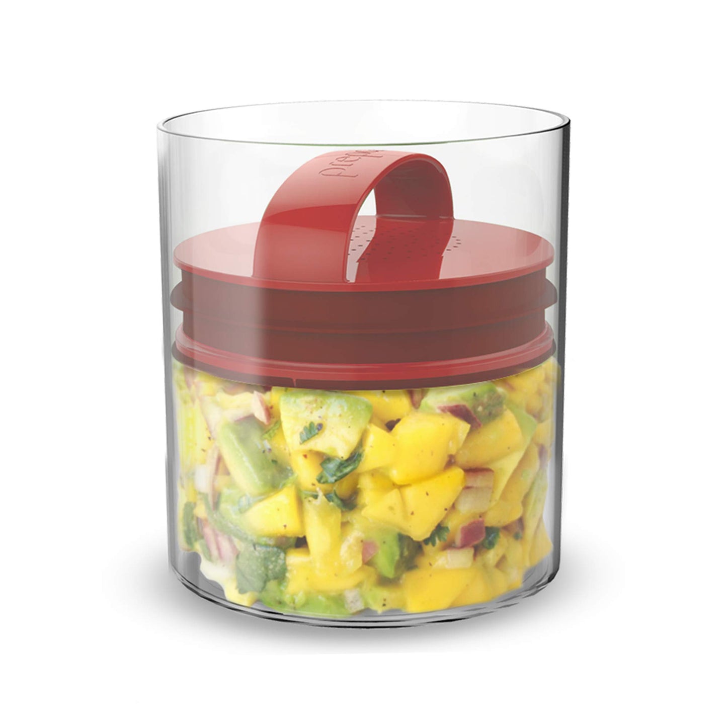 Prepara Evak Super Savor Plastic Food Storage, 14 Ounce, Red