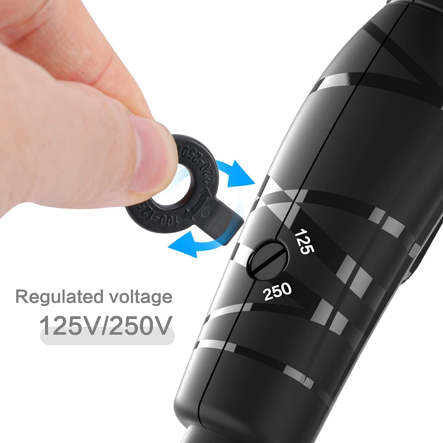 Portable Mini Blow Dryer with Concentrator&Diffuser, with Nozzle Attachment Ceramic,Lightweight Travel Hair Dryer, 2 Heat Settings