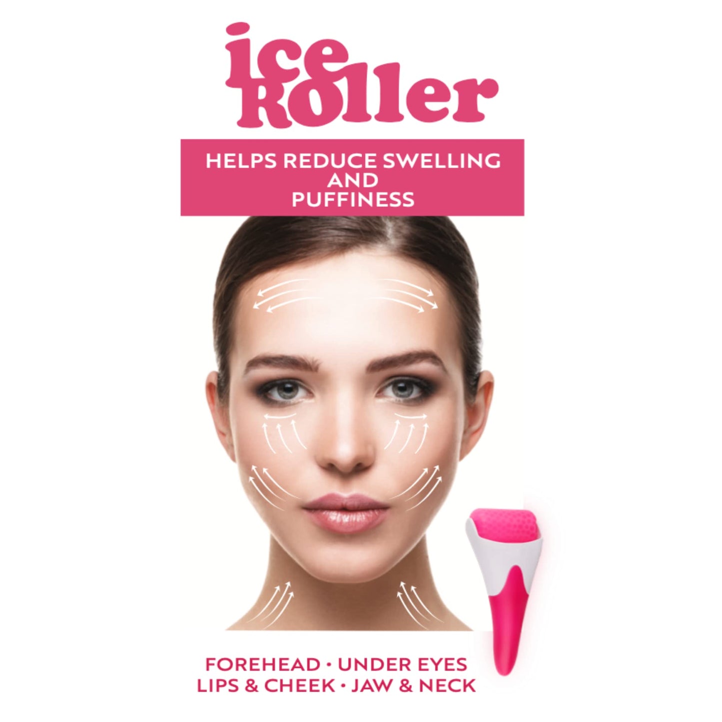 Elizabeth Mott Ice Roller for Face & Eyes Cooling Facial Massager to Reduce Puffiness Under-Eye Bags & Swelling Tighten Pores Boost Circulation Soothe