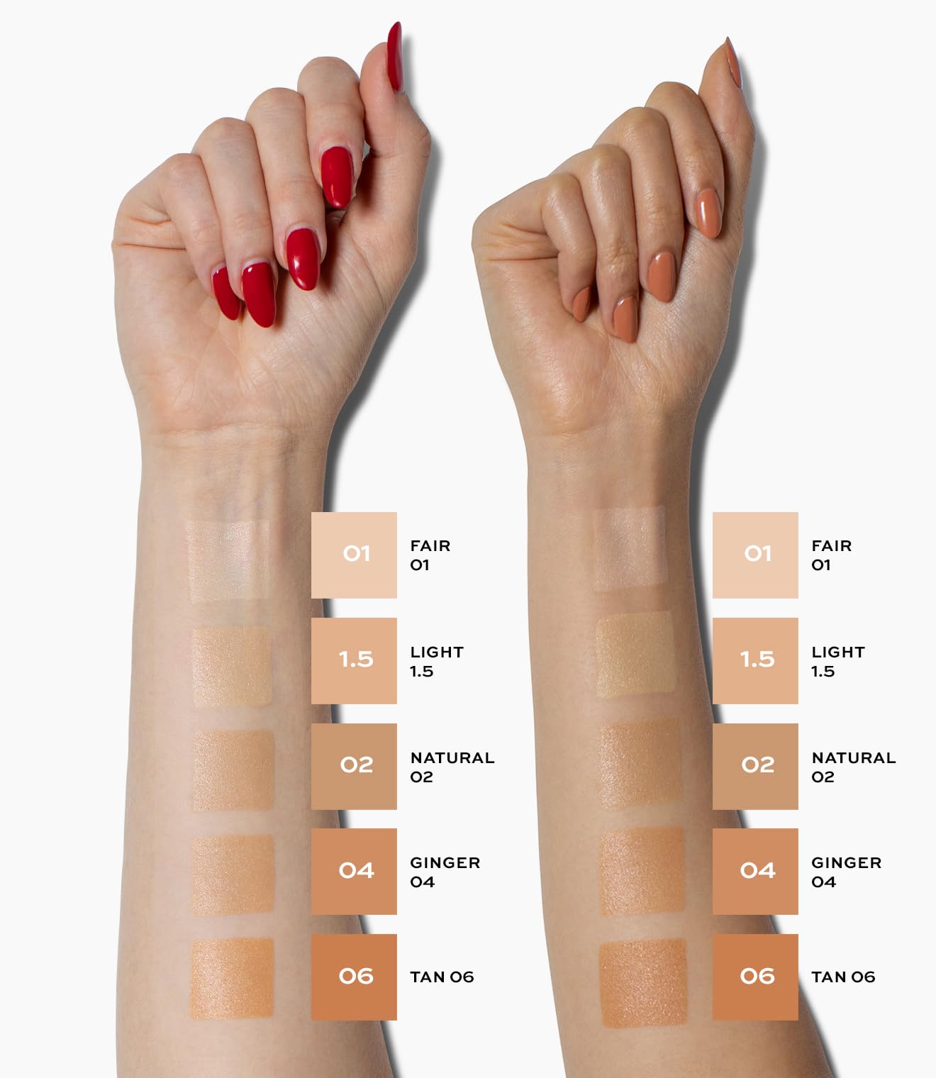 MAKE Beauty Diffusion Dew Skin Tint. Sheer to Medium Coverage Radiant Finish. Blurring, Smoothing, and Brightening for Glowing Complexion. Enhanced