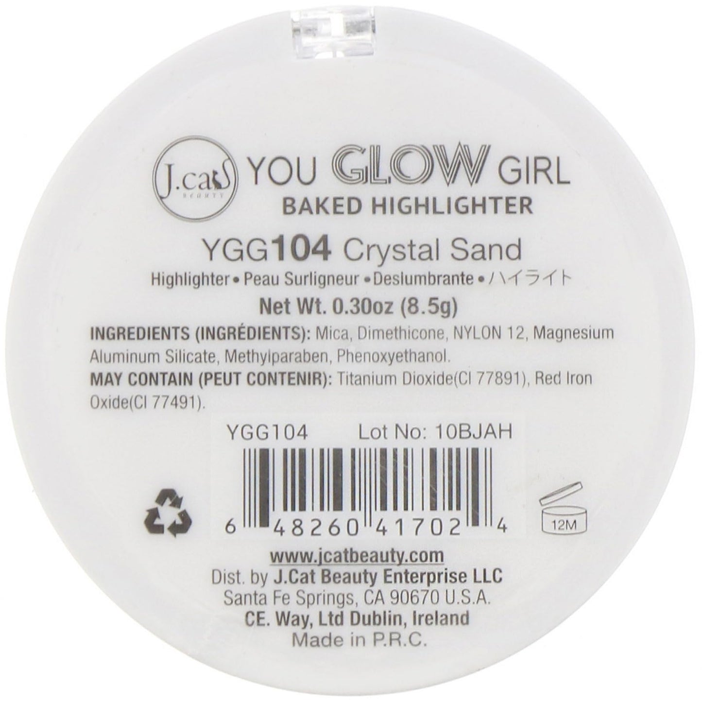 J.CAT BEAUTY You Glow Girl Baked Highlighter - Crystal Sand
