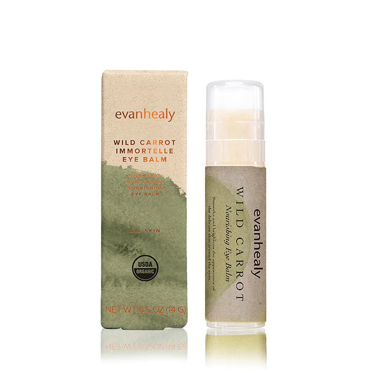 evanhealy Wild Carrot Immortelle Eye Balm | Organic Travel Moisturizer Stick | Hydrating Balm to Brighten Skin Around Eyes, Face, & Body | On the Go