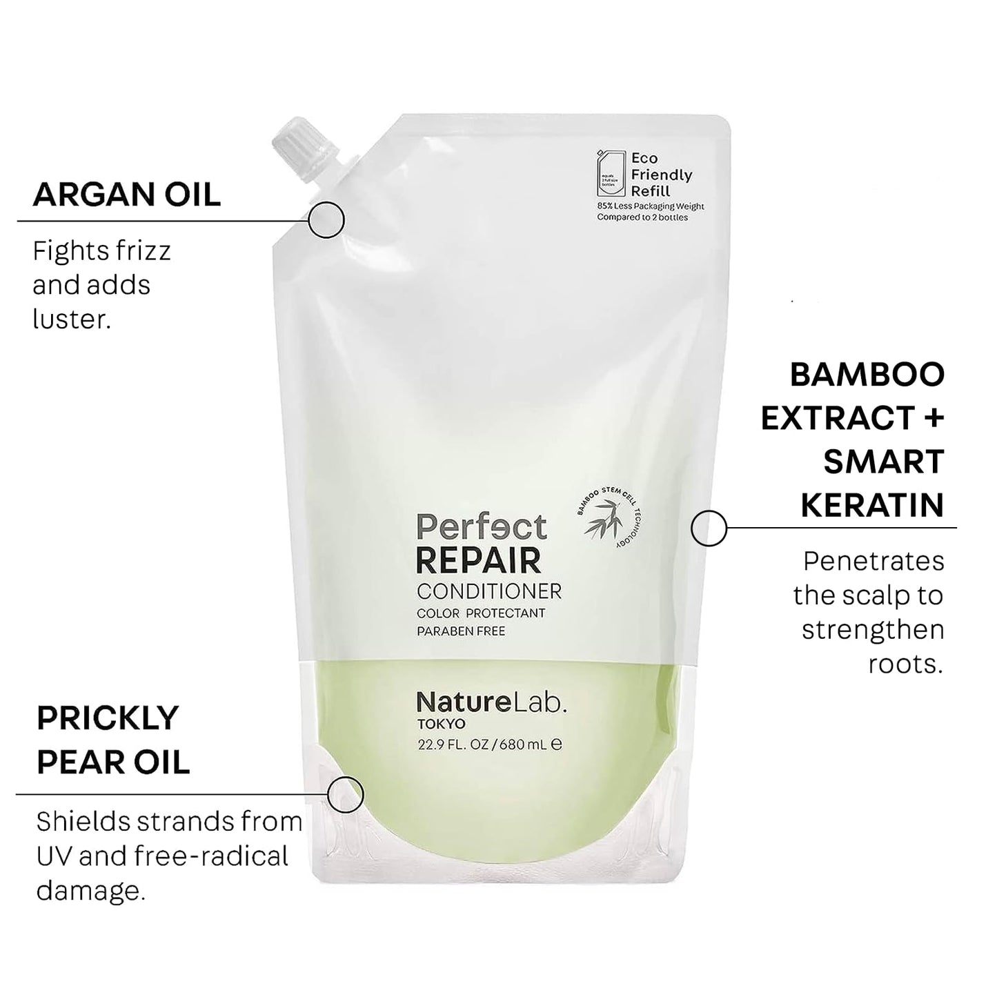 NatureLab.TOKYO Perfect Repair Shampoo & Conditioner Duo - Japanese Shampoo & Conditioner for Damaged, Color-Treated Hair - Penetrates Roots