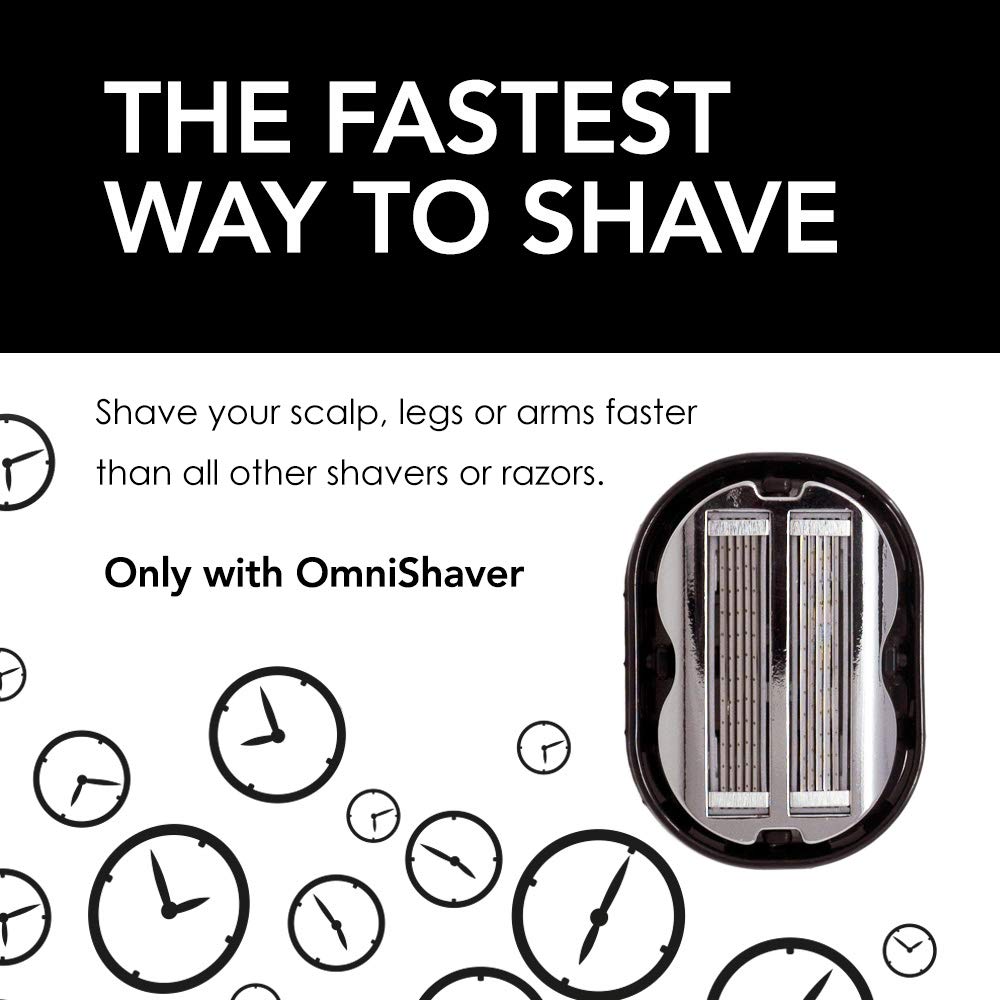 Premium Omnishaver Kit - The Fastest Way to Shave Head, Legs, Arms, Body - An Alternative to Disposable Shaving Razors Self Cleans & Strops During Use Beauty and Personal Care OmniShaver