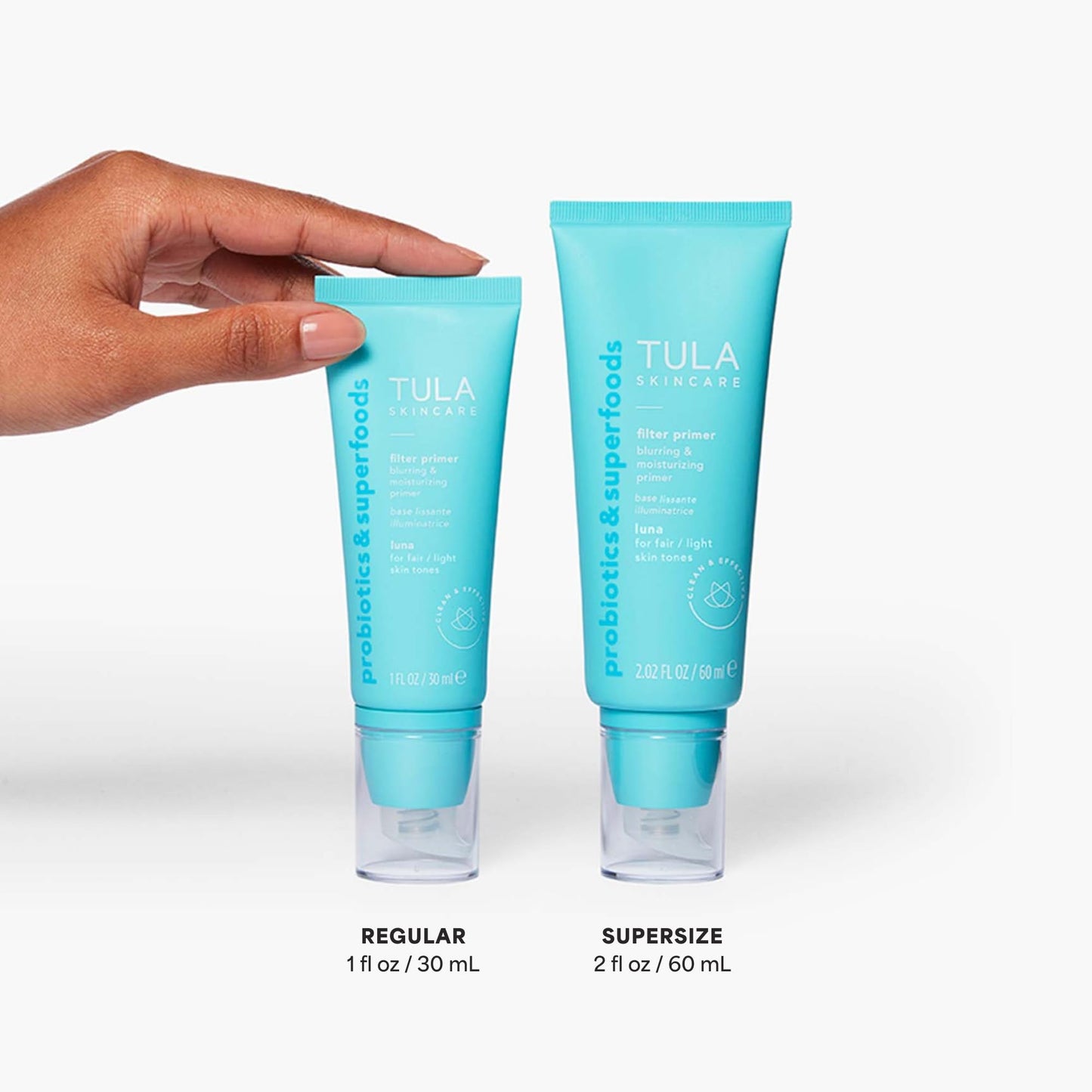 TULA Skin Care Face Filter Blurring and Moisturizing Primer - Luna, Evens the Appearance of Skin Tone & Redness, Hydrates & Improves Makeup Wear, 1fl
