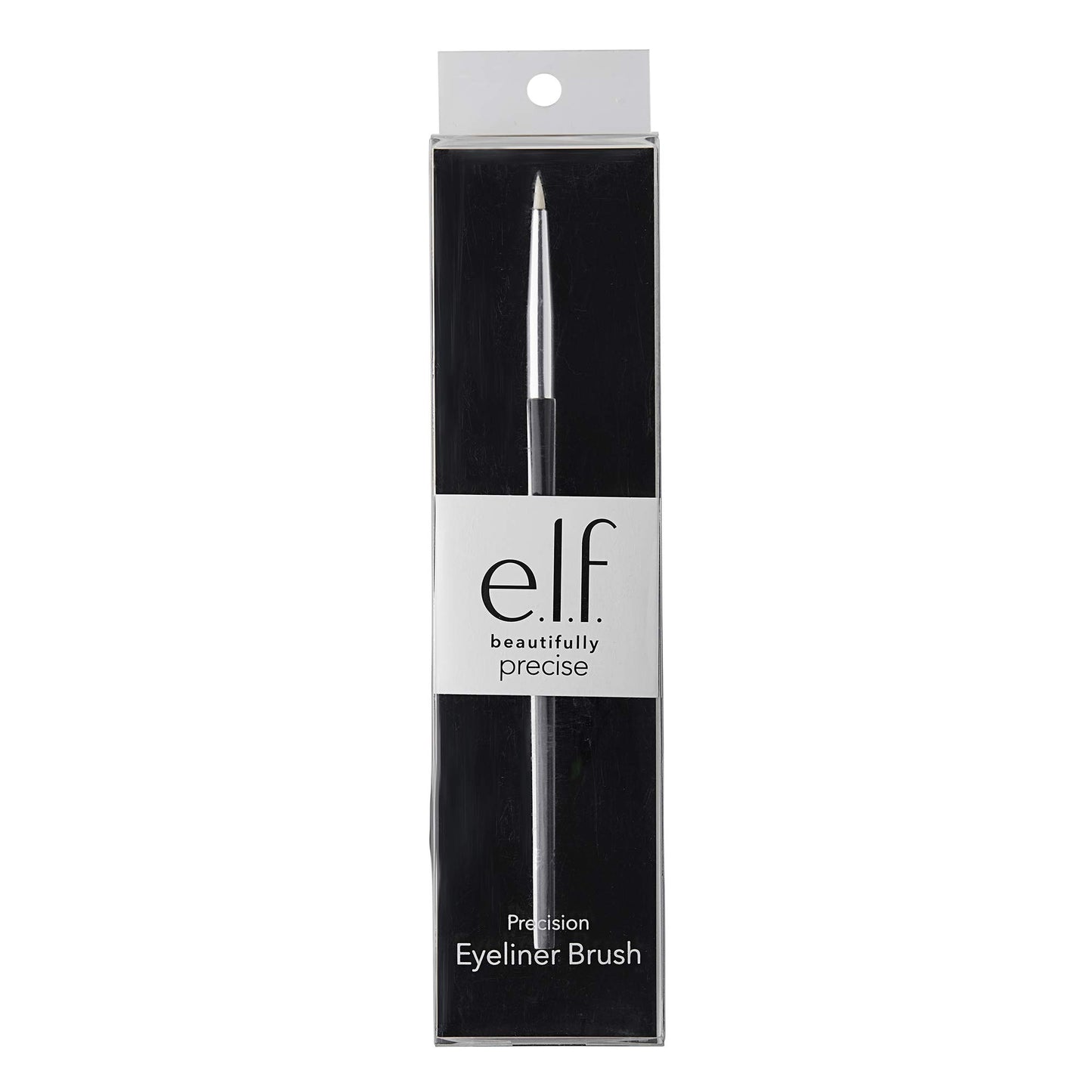 e.l.f. Precision Eyeliner Brush, Ultra-Fine, Tapered, Soft, Synthetic, Corrects, Conceals, Defines, Easy To Clean White